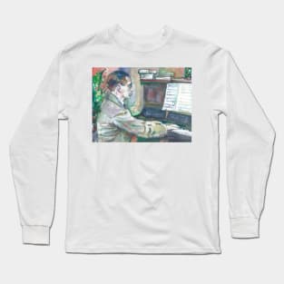 COLE PORTER watercolor portrait .1 Long Sleeve T-Shirt